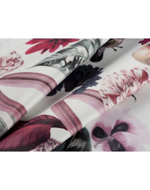 Testiera in velluto con motivo tropicale - 120x8x180 cm