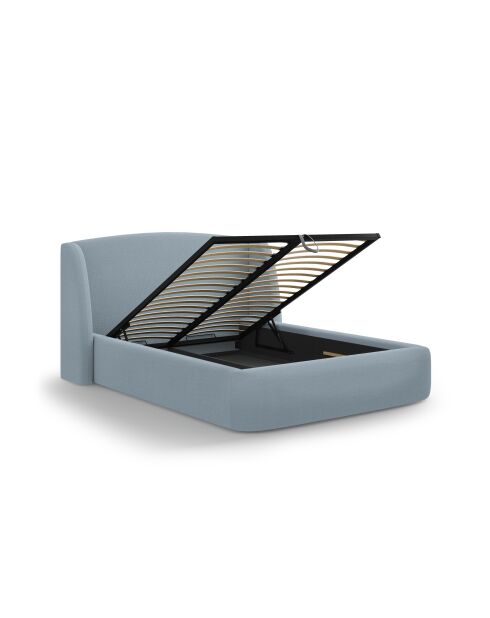 Letto con testiera blu chiaro - 103x216x242 cm