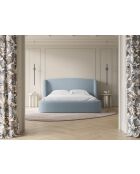 Letto con testiera blu chiaro - 103x216x242 cm
