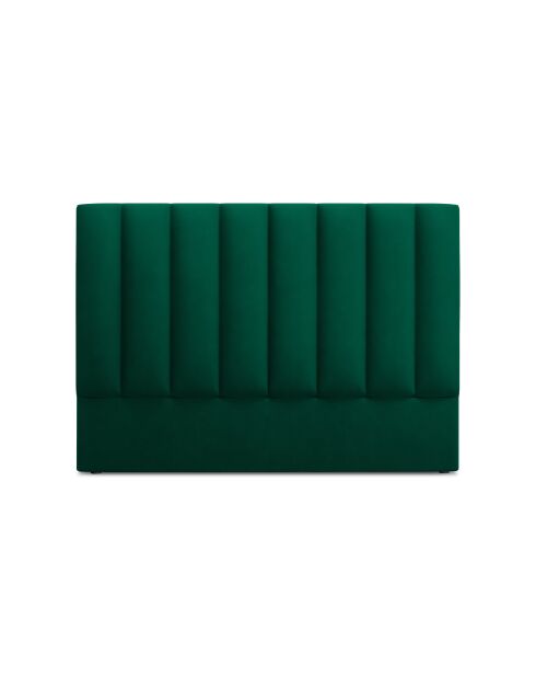 Tête de lit en velours vert bouteille - 120x8x140 cm