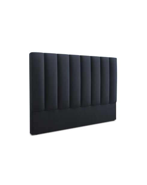 Tête de lit en velours bleu foncé - 120x8x180 cm