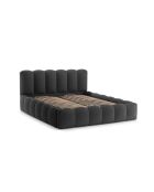 Truhenbett mit anthrazitfarbenem Kopfteil - 95x226x226 cm