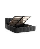 Truhenbett mit anthrazitfarbenem Kopfteil - 95x226x226 cm