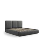 Truhenbett mit dunkelgrauem Kopfteil - 100x220x180 cm
