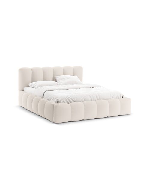 Borstbed met lichtbeige hoofdeinde - 95x226x166 cm