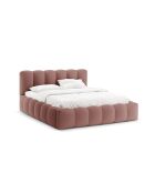 Lit coffre avec tête de lit rose foncé - 95x226x166 cm