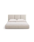 Borstbed met beige hoofdeinde - 100x220x220 cm