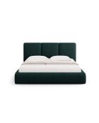 Truhenbett mit flaschengrünem Kopfteil - 100x220x200 cm