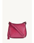 Mini celia in fuchsia leer - 19x25x7cm