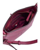 Mini celia in fuchsia leer - 19x25x7cm