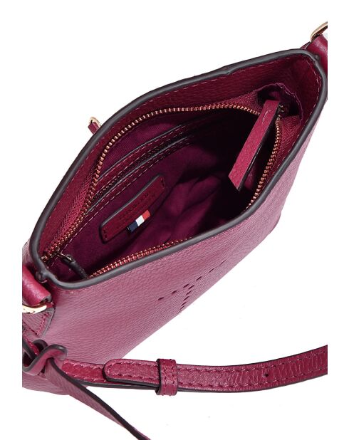 Mini celia in fuchsia leer - 19x25x7cm