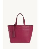 Parisien pm fuchsia leren draagtas - 25x26x14 cm