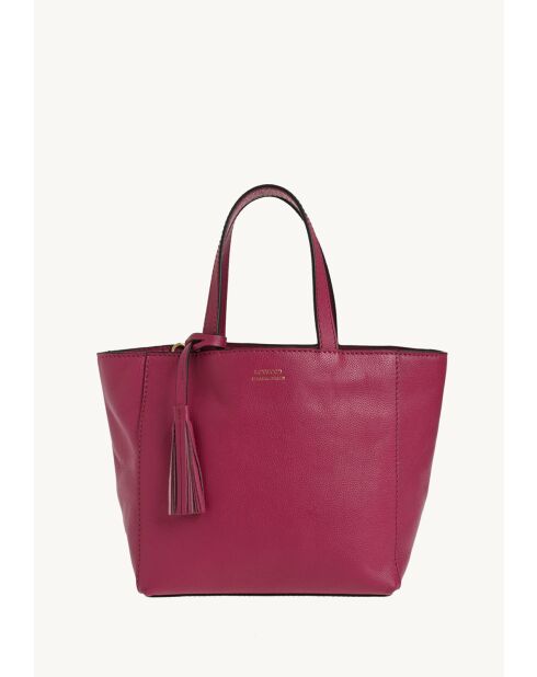 Parisien pm fuchsia leren draagtas - 25x26x14 cm