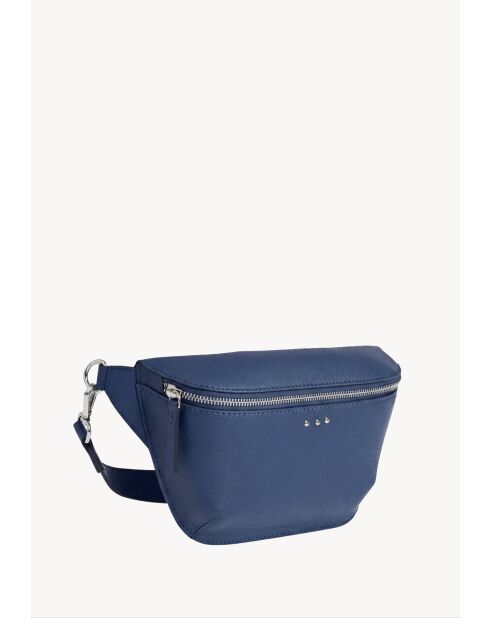 Marsupio in pelle jeans blu Gaya - 16x24x7cm
