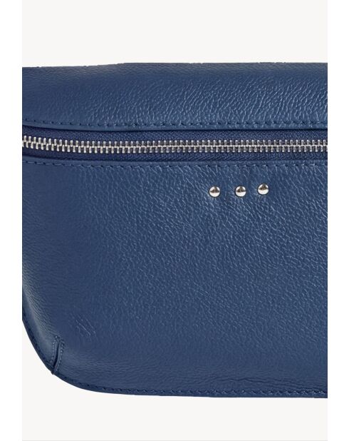 Marsupio in pelle jeans blu Gaya - 16x24x7cm