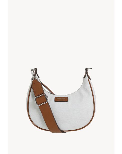 Borsa a tracolla Albane in nylon ecru - 15,5x25,5x8,5 cm