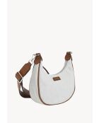 Borsa a tracolla Albane in nylon ecru - 15,5x25,5x8,5 cm