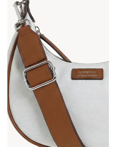 Borsa a tracolla Albane in nylon ecru - 15,5x25,5x8,5 cm