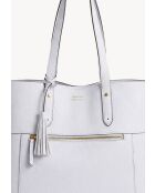 Borsa Charlie in pelle color gesso - 33x35x10 cm