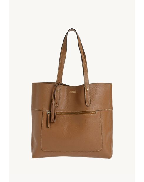 Charlie brandy leren draagtas - 33x35x10 cm