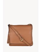 Sac en cuir Anouk 3 clous brandy - 24x27x5 cm