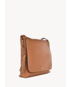 Sac en cuir Anouk 3 clous brandy - 24x27x5 cm