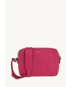 Sac Camera en cuir 3 clous fushia - 15x21x6 cm