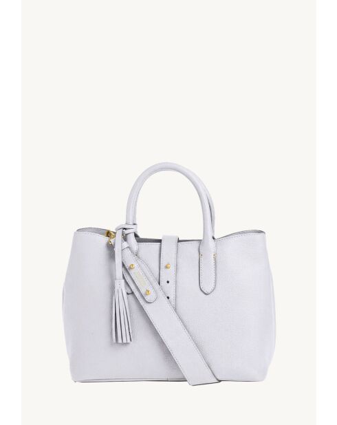 Sac en cuir Mia cuir grainé craie - 24x30x12 cm