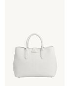 Sac en cuir Mia cuir grainé craie - 24x30x12 cm