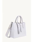 Sac en cuir Mia cuir grainé craie - 24x30x12 cm