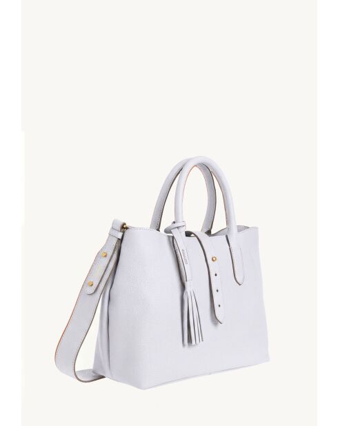 Sac en cuir Mia cuir grainé craie - 24x30x12 cm