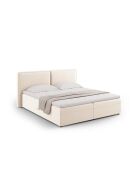 Set primaverile Arendal in velluto beige chiaro - 210x166x100cm
