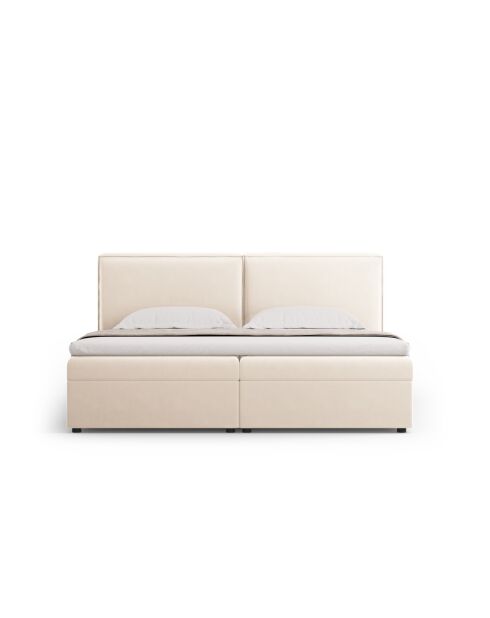 Set primaverile Arendal in velluto beige chiaro - 210x166x100cm