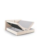 Set primaverile Arendal in velluto beige chiaro - 210x166x100cm