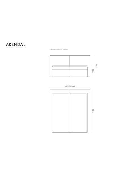 Set primaverile Arendal in velluto beige chiaro - 210x166x100cm