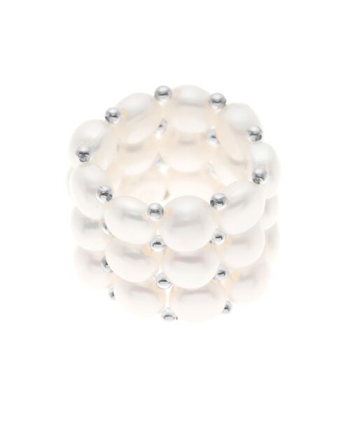 Bague en argent PERLISSIMA blanche naturelle