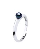 FOR EVER zwarte ring van Tahiti zilver