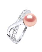 ICONISCHE natuurlijke roze zilveren ring