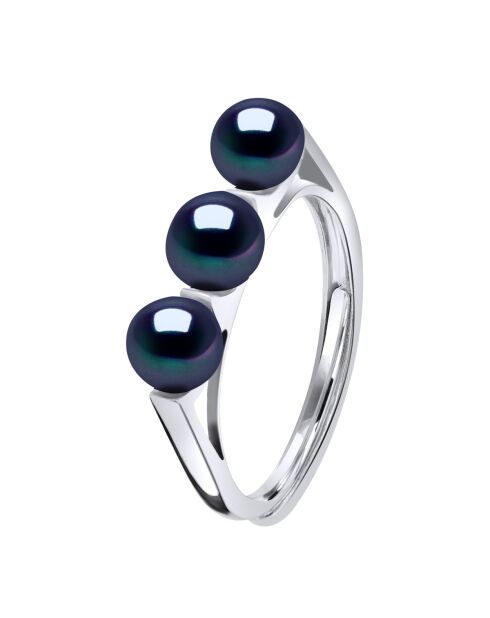 ICONISCHE zwarte zilveren ring van Tahiti