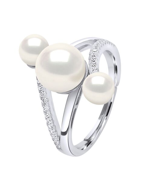 ICONISCHE natuurlijke witzilveren ring