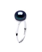 ICONICO anello in argento nero Tahiti