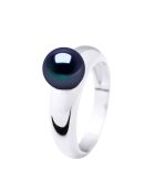 ICONICO anello in argento nero Tahiti