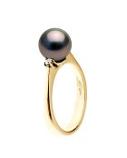 Geelgouden ring - zwarte sieraden - Tahiti