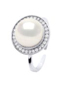 ICONISCHE natuurlijke witzilveren ring