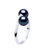 ICONISCHE zwarte zilveren ring van Tahiti