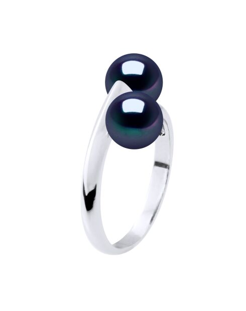 ICONISCHE zwarte zilveren ring van Tahiti