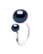 FOR EVER zwarte ring van Tahiti zilver