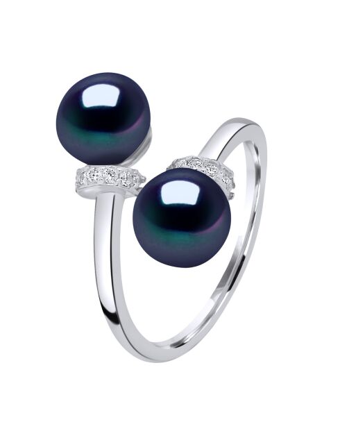 ICONISCHE zwarte zilveren ring van Tahiti