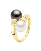 Geelgouden ring - zwarte sieraden - Tahiti