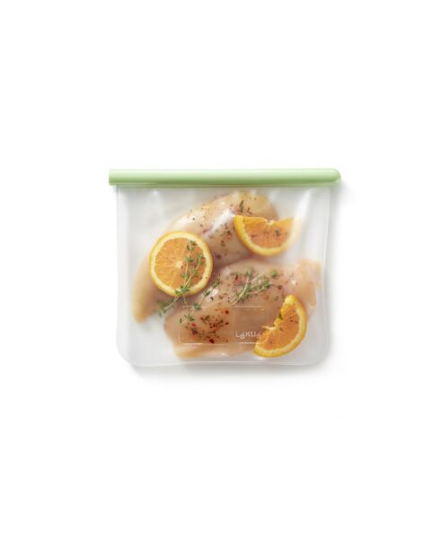 Sac plat réutilisable format moyen vert